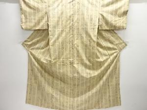 アンティーク　抽象模様織り出し手織り紬着物